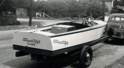 Correct Craft boat on trailer