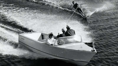 Water Skier pulled by Correct Craft Boat